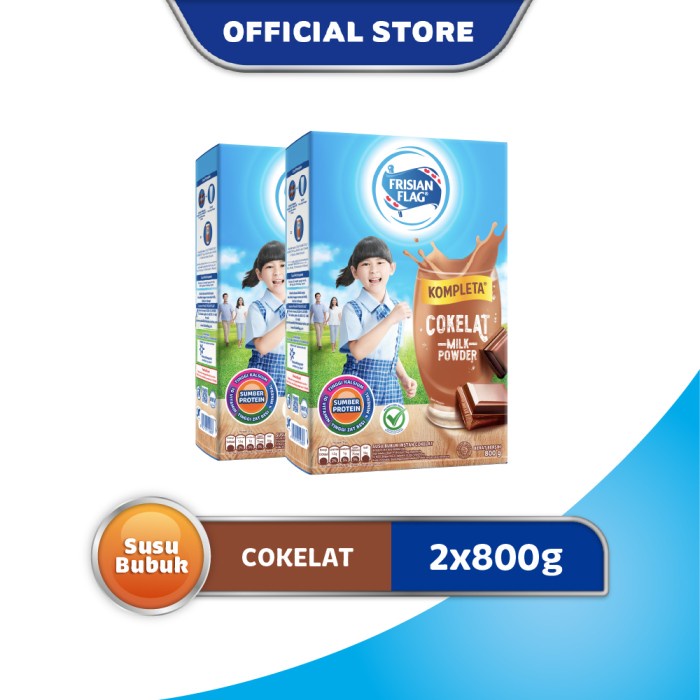 

Frisian Flag Kompleta Susu Bubuk Keluarga Cokelat 800g [2 pcs]