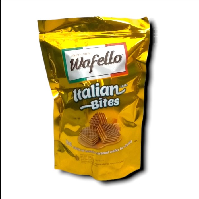 

BISKUIT WAFER WAFELLO POUCH 228 GR COKLAT CARAMEL