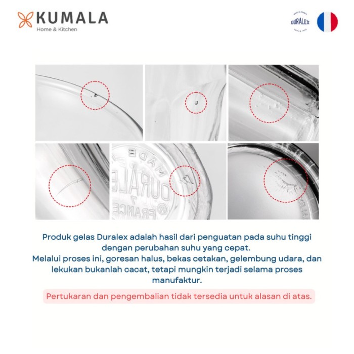 DURALEX Ramekin Mangkuk Ovenchef uk 10 cm ( Tempered glass ) -set of 4