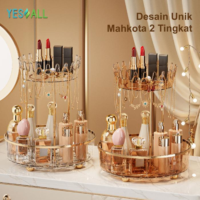 YESALL Rak Kosmetik Aesthetic /Tempat Make Up Aesthetic / Rak Skincare Aesthetic / Nampan Aesthetic