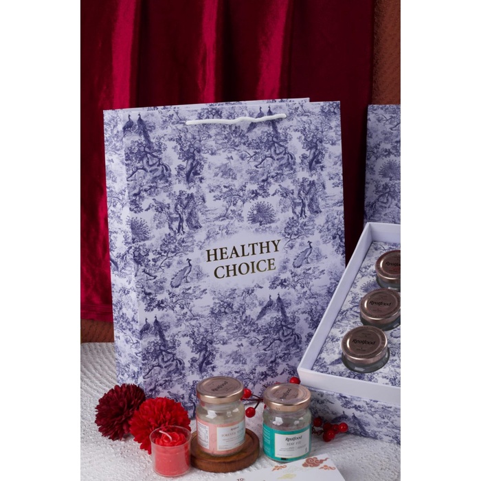 

Hampers Realfood Edisi Lebaran Idul Fitri Ramadhan ( 6 Jar Hardbox Biru ) Isi numan Sarang Burung