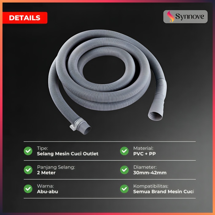 Selang Mesin Cuci UNIVERSAL Selang Pembuangan Mesin Cuci Selang Air Mesin Cuci Selang Pembuangan Air