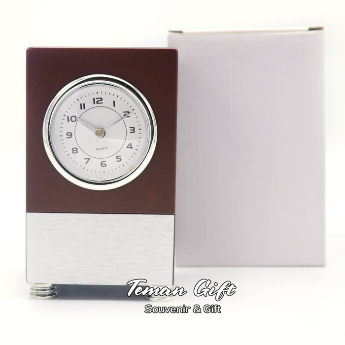

TERBARU! Jam Meja Kayu Pen Holder Tempat Pulpen Custom Foto Logo Brand JMK07