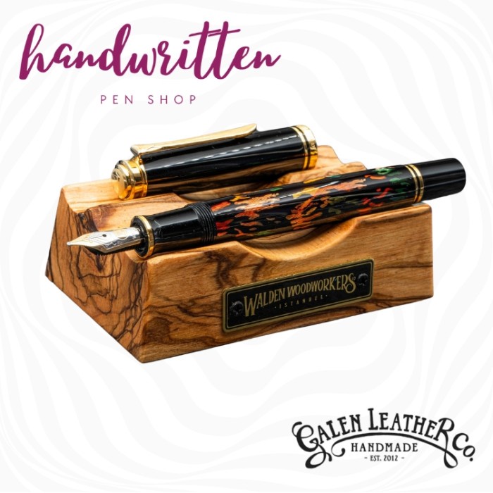 

HOT SALE! GALEN LEATHER The Pen Rest Wooden Pen & Brush Stand