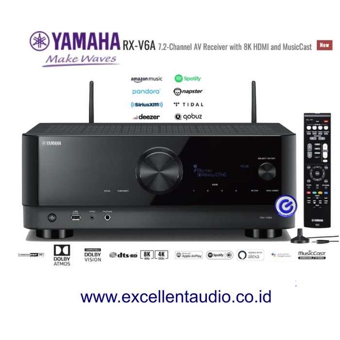 Yamaha RXV6A RXV 6A RXV6 A Dolby atmos streamer home theatre amplifier