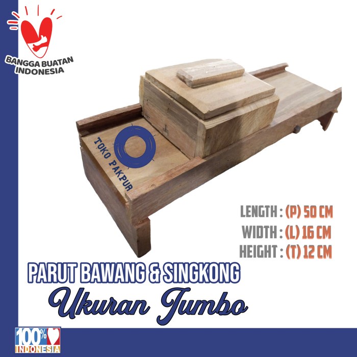 Parutan Jumbo - Parut -Serutan Serut Bawang Singkong Manual Kayu Tolls