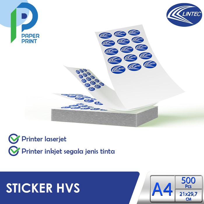 

Sticker HVS Doff Premium Quality Ukuran A4 Isi 500 Lembar Pas 1 Rim