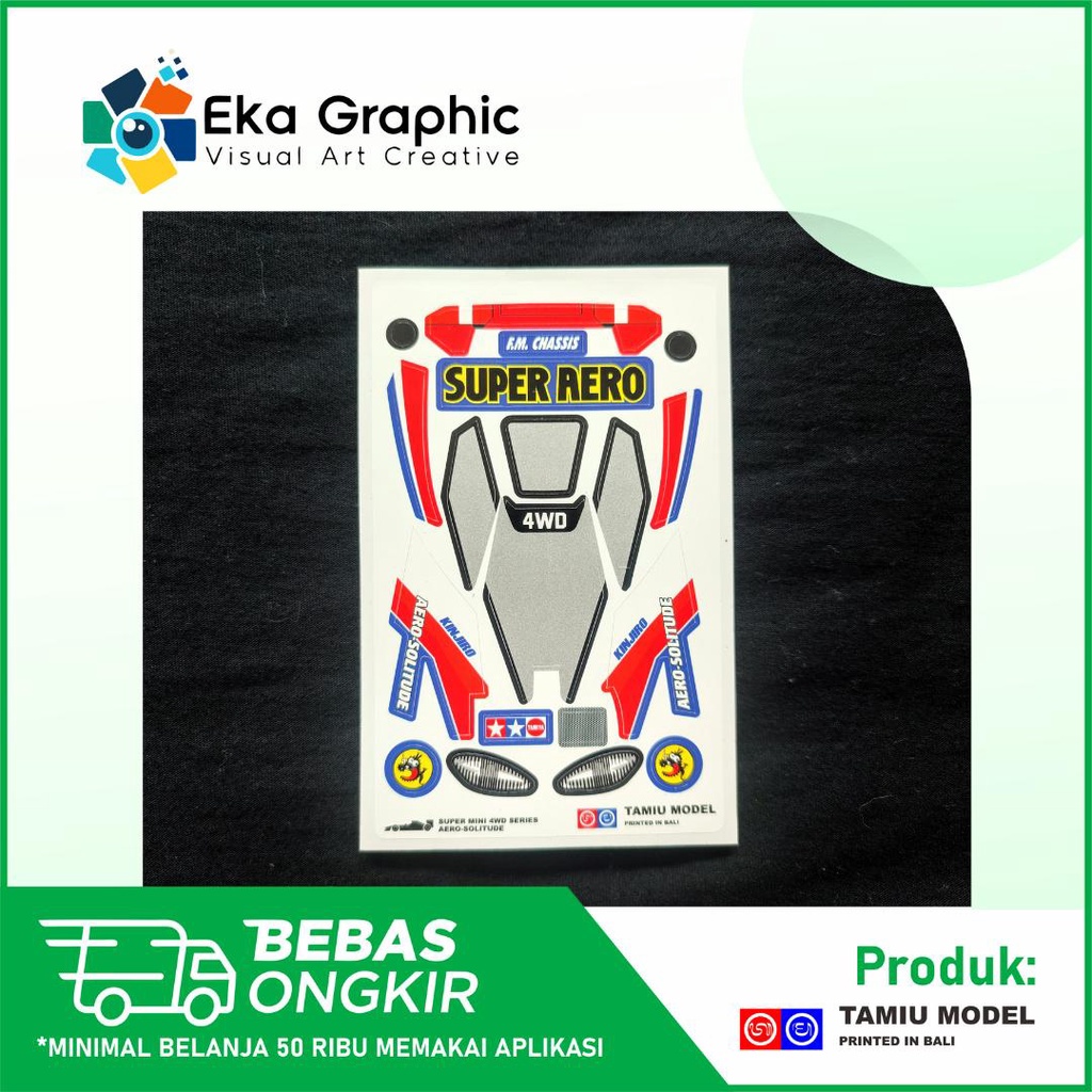 Decal Sticker Aero Solitude with silver ink