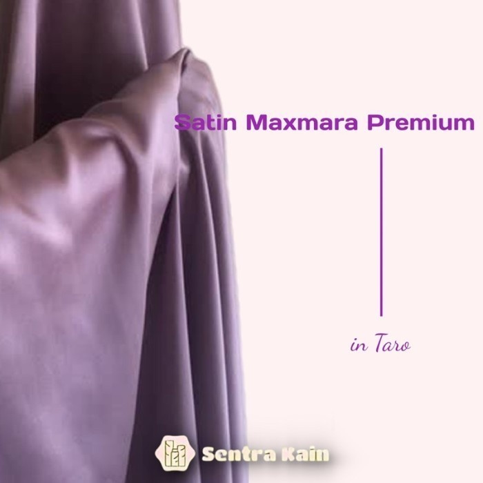 GRATIS ONGKIR Kain Bahan Dress / Satin Maxmara Premium Import Warna Taro