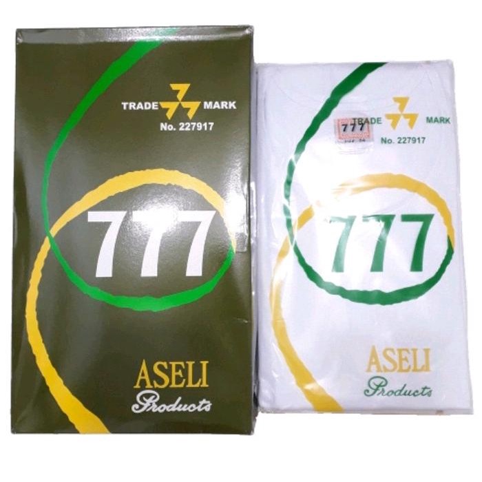 3Pcs Kaos Dalam Pria 777 // Kaos Oblong 777