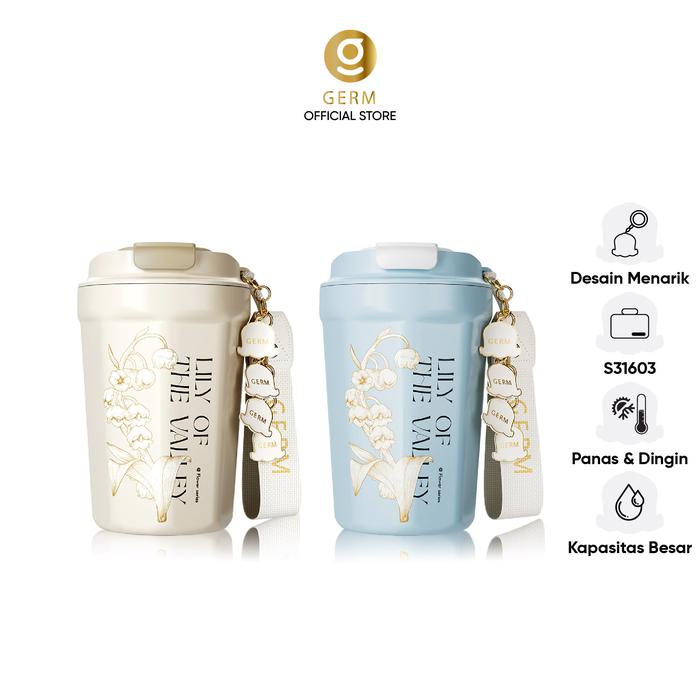 CODGERM K32 390ML Vacuum Termos Cup S31603 Baja Tahan Karat Portabel With Liontin Dekoratif Cangkir