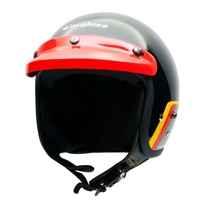 Helm Cargloss Race Track CFM Retro Half Face - Race Track Black