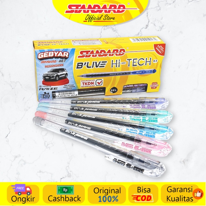 

HOT SALE! Standard Pen - Blive Hi-Tech Gel 0.3 ( Pulpen, Pena, Ballpoint)