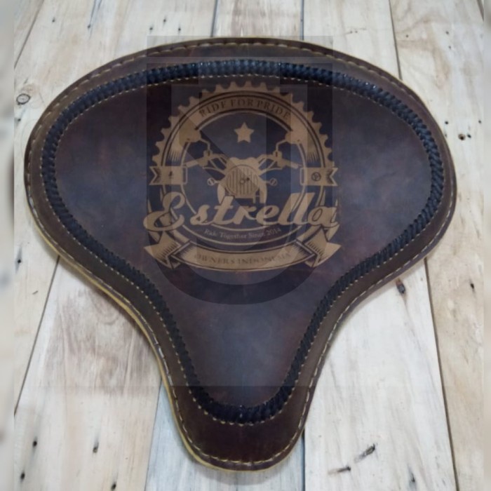 jok motor depan/single estrella kulit sapi