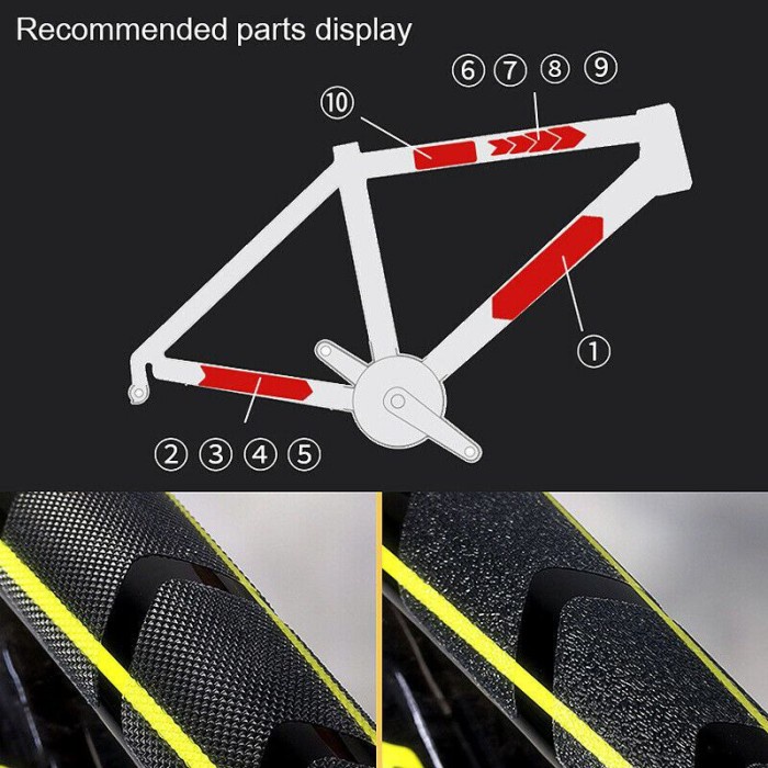 READU Stiker 3D Pelindung Frame sepeda Anti Gores Mountain Bike Frame tector anti-scrat Sticker Tape