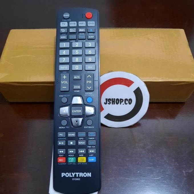 REMOTE/REMOT TV LCD LED POLYTRON 81G862 TV DVB HIFI DVD ORIGINAL/ASLI