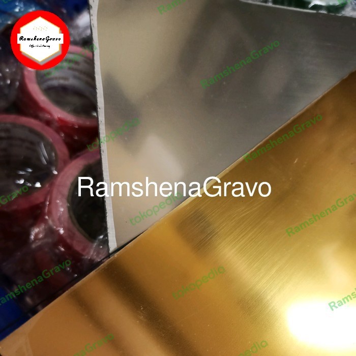 

Bahan grafir/gravoply/name tag/panel/hairline gold/silver 60x120cm 1.5