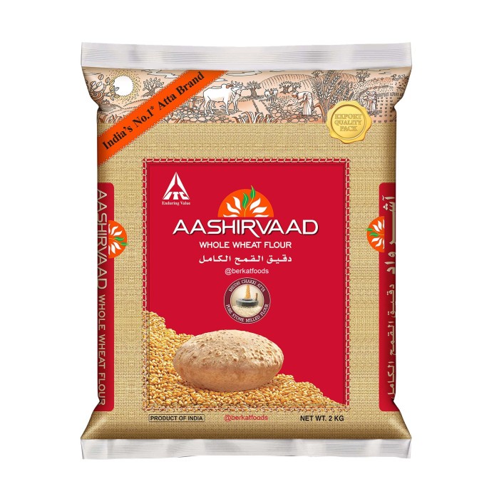 

SALE !!! CHAKKI ATTA AASHIRVAAD INDIA / WHOLE WHEAT FLOUR /TEPUNG GANDUM IMPORT READYY