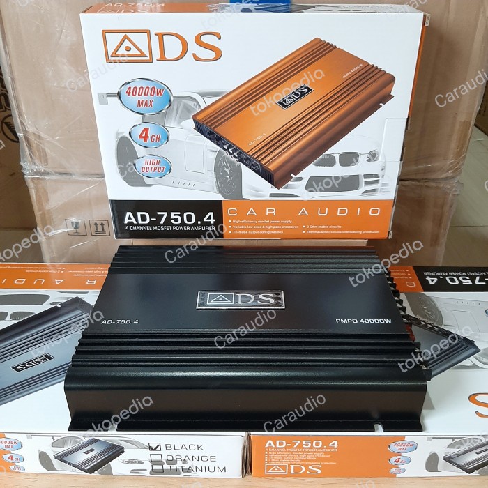BISA GOSEND POWER ADS A-740.4 AMPLIFIER AUDIO MOBIL ADS 4 CHANEL TERLARIS