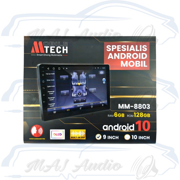 BISA GOSEND HEAD UNIT ANDROID MTECH MM-8803 BBA RAM 6/128 GB BUILT IN PROCESSOR BEST SELLER