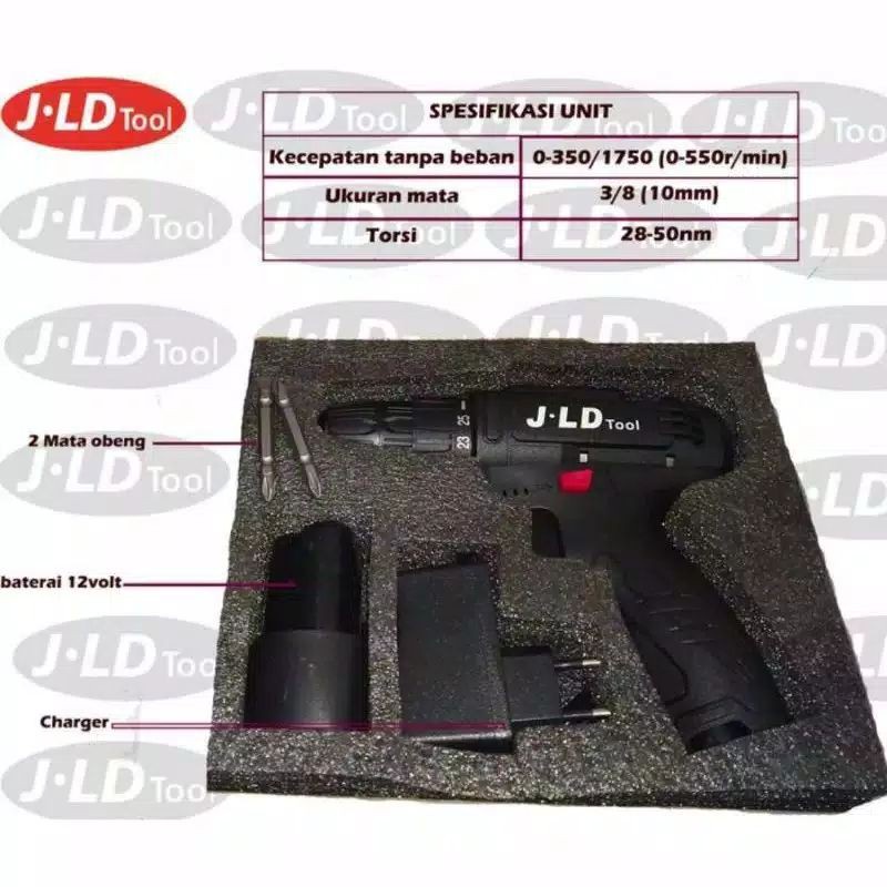 Best Seller Bor Drill Bor Baterai Cordless JLD Tool 10mm 12V Bor Set Bor drill Flash Sale