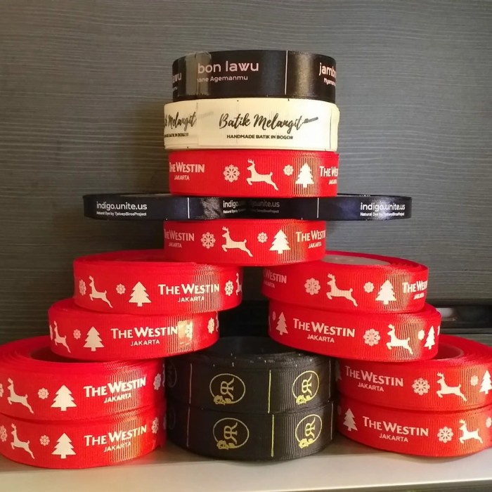 TERLARIS cetak sablon pita grosgrain