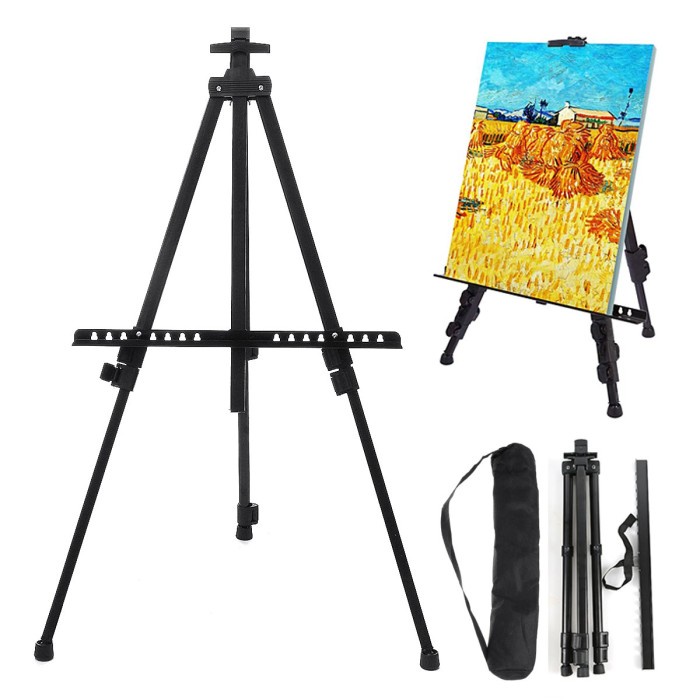 

AN Folding Iron Easel Stand Tripod Adjustable Height
