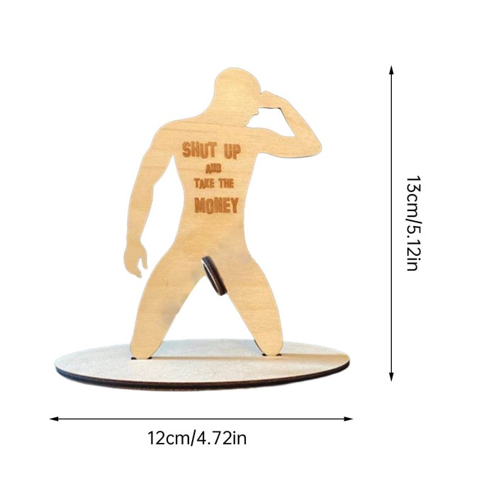 

TERLARIS! New New Funny Money Holder Wooden Funny Nude Men's Money Clip