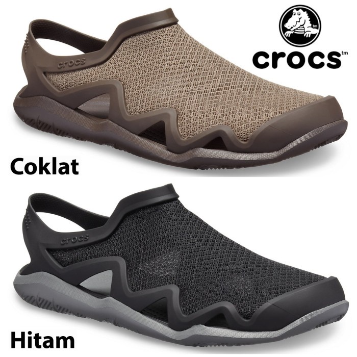 DISKON CROCS / CROCS SWIFTWATER MESH WAVE / SEPATU SANDAL CROCS / CROCS PRIA ASW