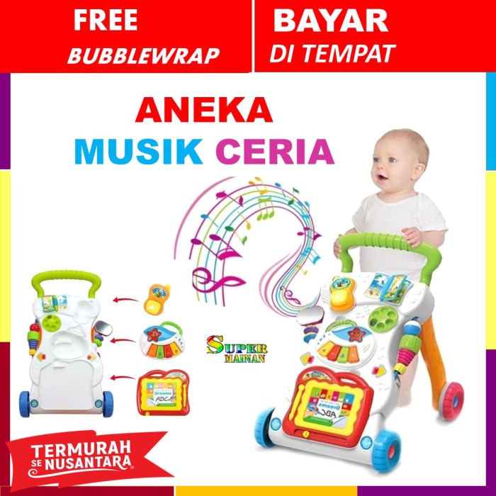 Mainan Baby push walker alat bantu jalan mainan bayi 6 7 8 9 10 bulan