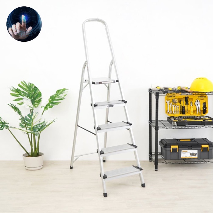 KRISBOW tangga lipat aluminium 5 wide step 1.7M