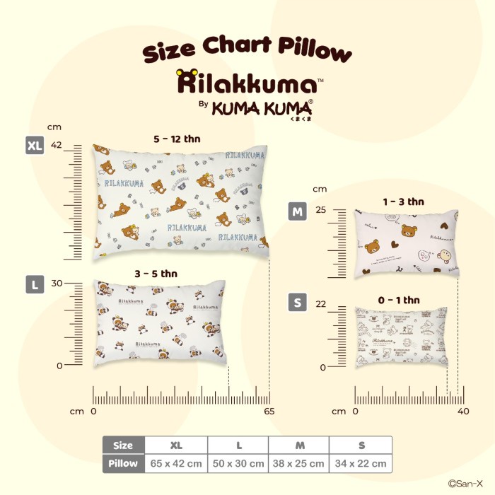 COVER PILLOW RILAKKUMA KUMAKUMA SARUNG BANTAL BAYI KATUN BAMBOO TENCEL