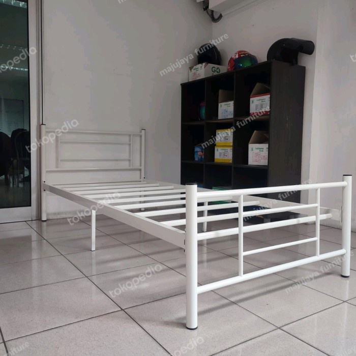 Tempat Tidur Besi Square 90 X 200 / Ranjang Besi Nimalis