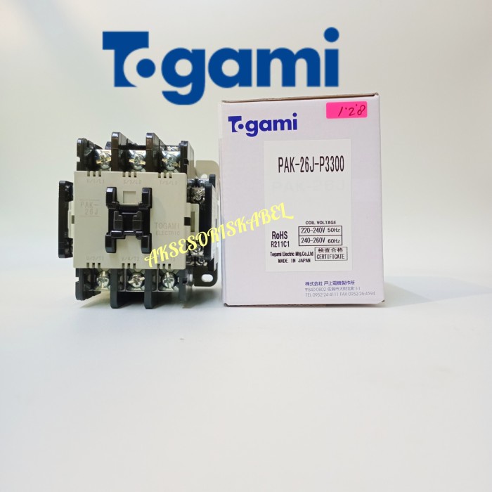Laris Contactor Kontaktor Togami Pak-26J-P3300