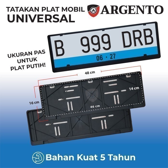 XL7 Vitara Ertiga Xtrail Tatakan Dudukan Plat Nomor Mobil Argento