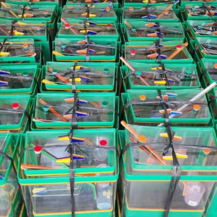 New Tempat Es Kelapa Acrylic Es Buah + Gayung / Aquarium Akrilik Kecil Ls