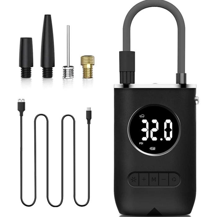 Gercep Air Pump Inflator Electric Pompa Ban Mobil Sepeda Elektrik Pompa Angin Czk3668 - Portable Usb