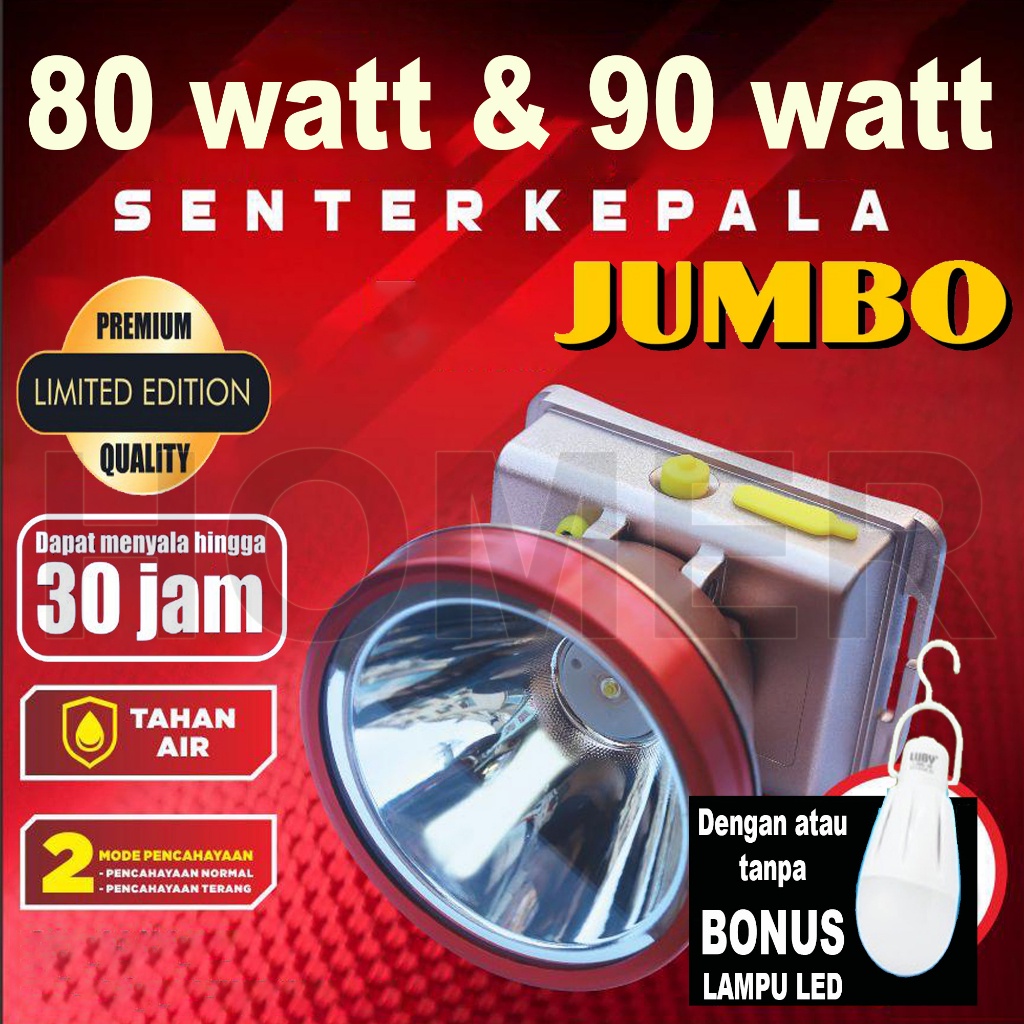 NEW PROMO Lampu Senter Kepala LED body besar Headlamp head lamp lampu senter kepala LED super besar