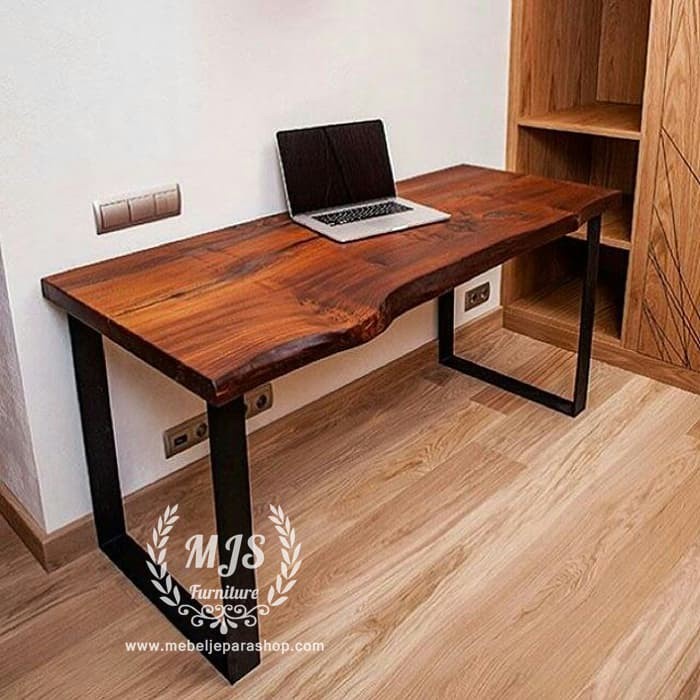 PREMIUM Meja Kantor Meja Kerja Kayu Solid Trembesi Jepara