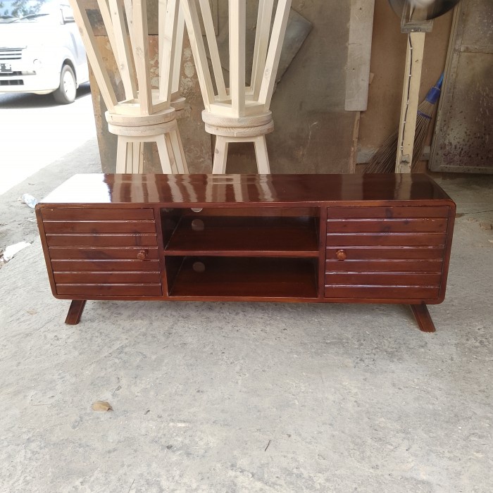 PREMIUM meja tv minimalis kayu jati belanda