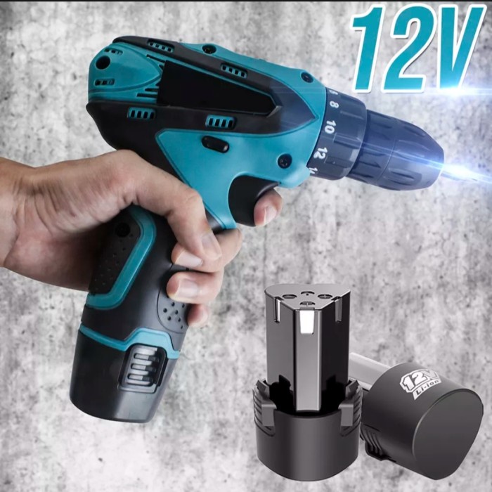 Baterai Bor Cordless 12v Li-Ion Batre 12V