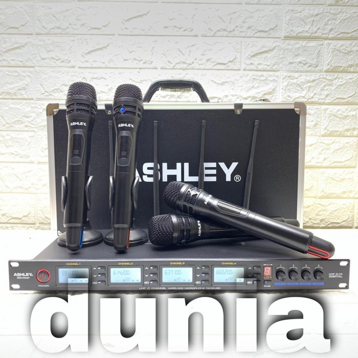 Microphone mic Wireless Ashley MC FOUR Original 4 Mic Handheld Ashley