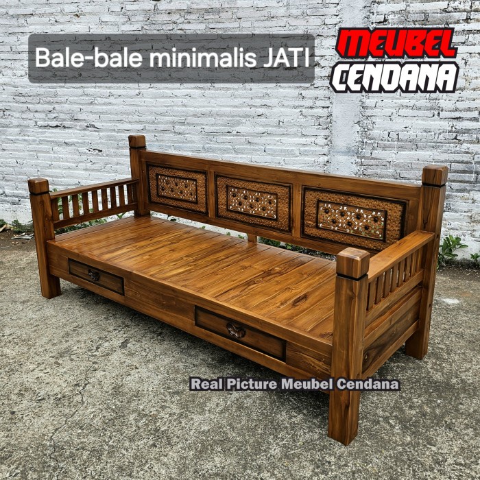PREMIUM bale bale minimalis , bale bale kayu jati , bangku bale dipan tidur