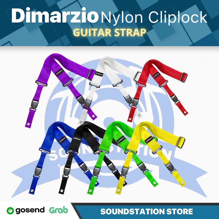 PROMO DiMarzio DD2200 Nylon ClipLock Quick Release 2Inch Guitar Strap