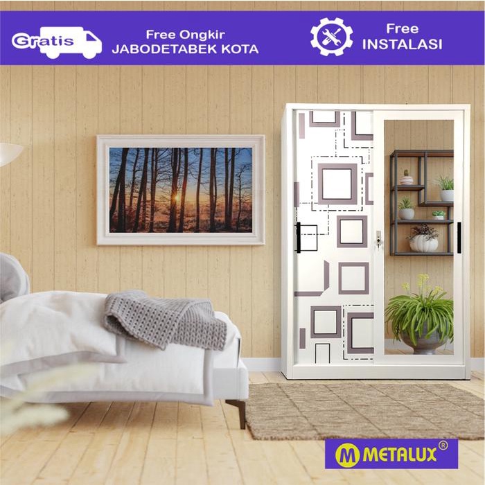 METALUX KATORI - LEMARI PAKAIAN SLIDING METAL SLIDING WARDROBE BESI PINTU FURNITURE