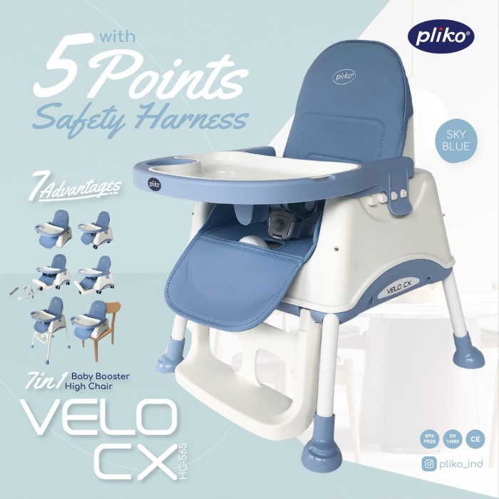 TERBARU Pliko Velo LX / Velo DX / Velo CX High Chair Kursi Makan Bayi
