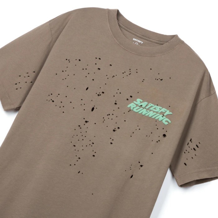 Satisfy Mothtec Tee 'Satisfy Running' - Aged Brown