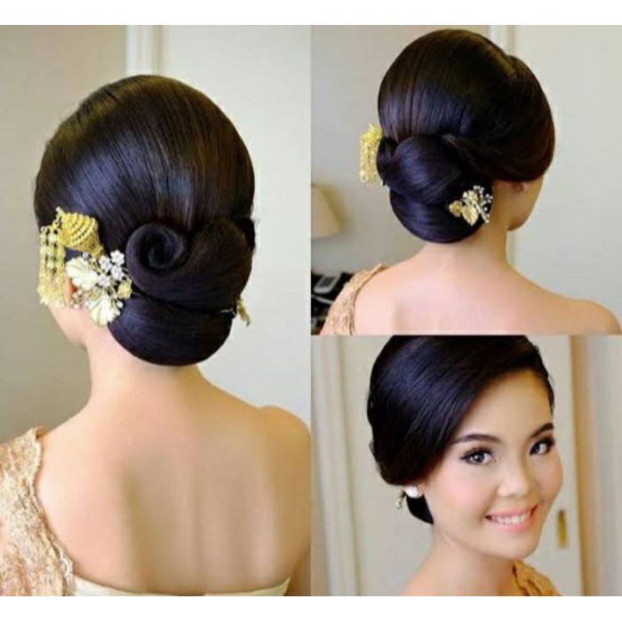 HOT SALE Sanggul Cepol Modern Rambut Palsu Sintesis Aksesoris Pengantin Sinden