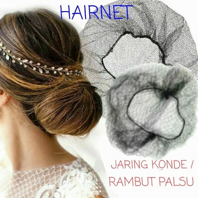 JARING RAMBUT PALSU HAIRNET KONDE JALA RAMBUT PALSU KONDE CEPOL
