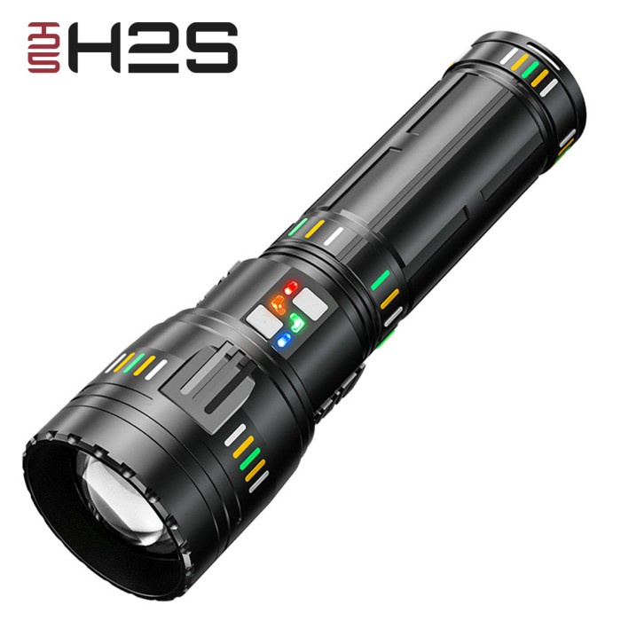 TERBARU Senter HS-G600 Super Terang Jumbo Type-C Zoom Waterproof Powerbank